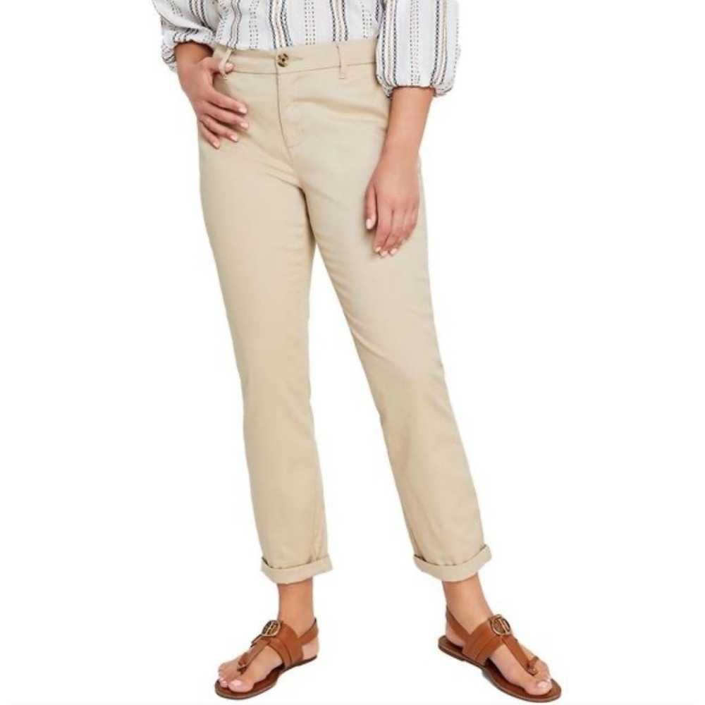 Tommy Hilfiger Hampton Khaki Pants Straight Leg Chino Career‎ Women's Size 14